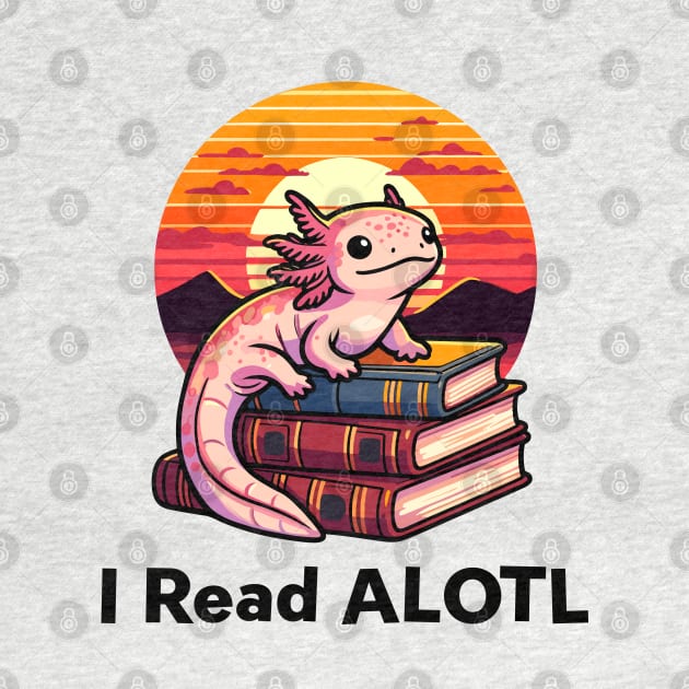 Kawaii Axolotl Book Lover Gifts by dinokate